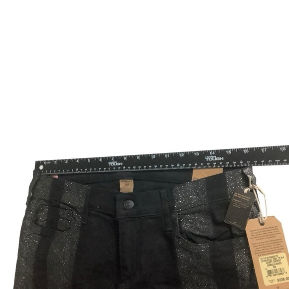 NWT True Religion Jeans Low Rise Skinny Black Embellished Size 32 - Picture 5 of 9